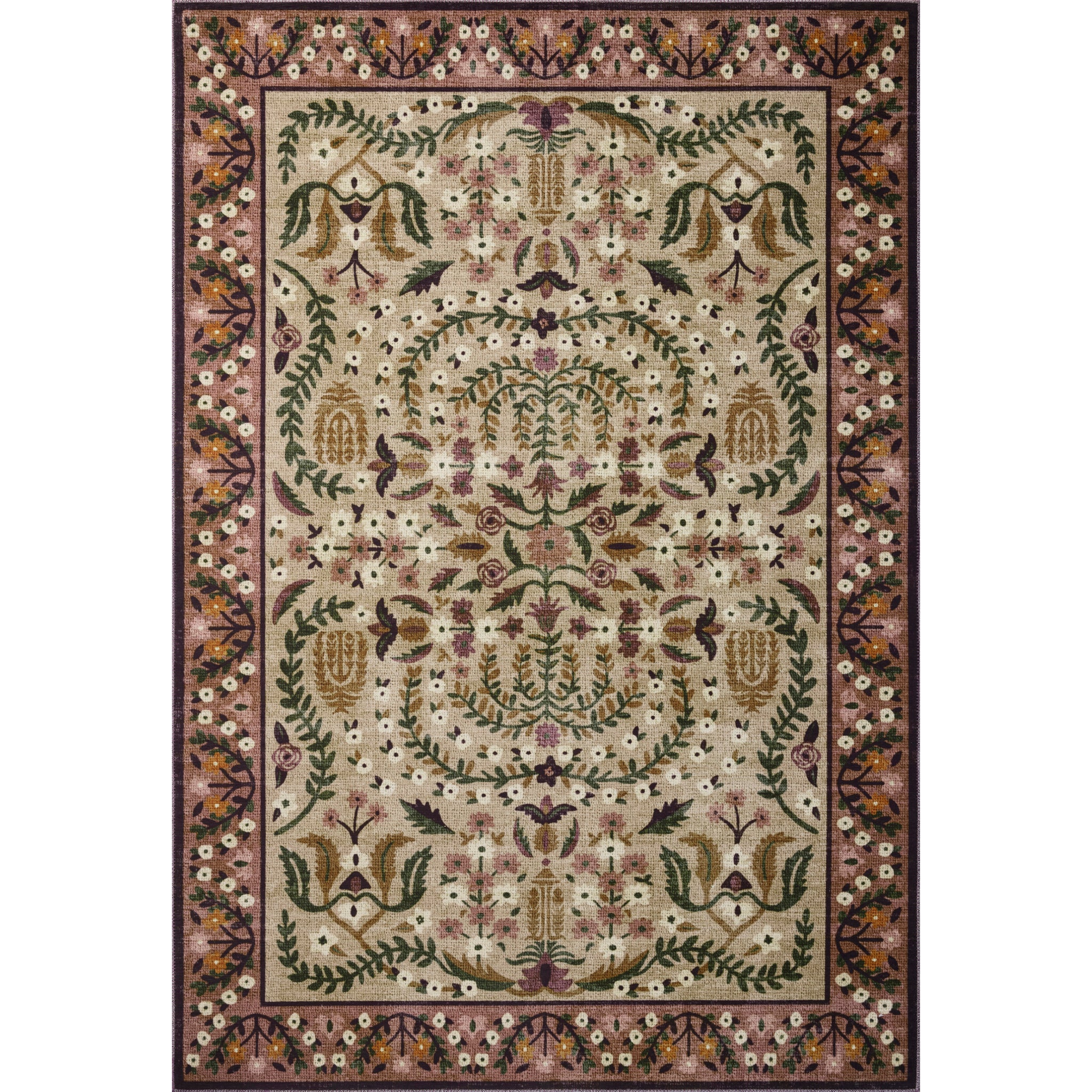 Rifle Paper Co. x Loloi Canopy Rug in Aubergine-1