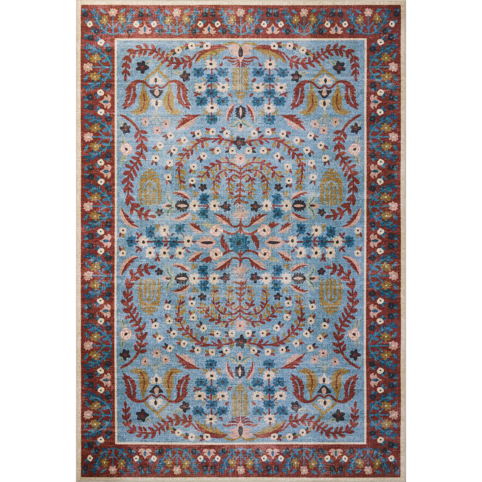 Rifle Paper Co. x Loloi Canopy Rug in Red-Blue-1