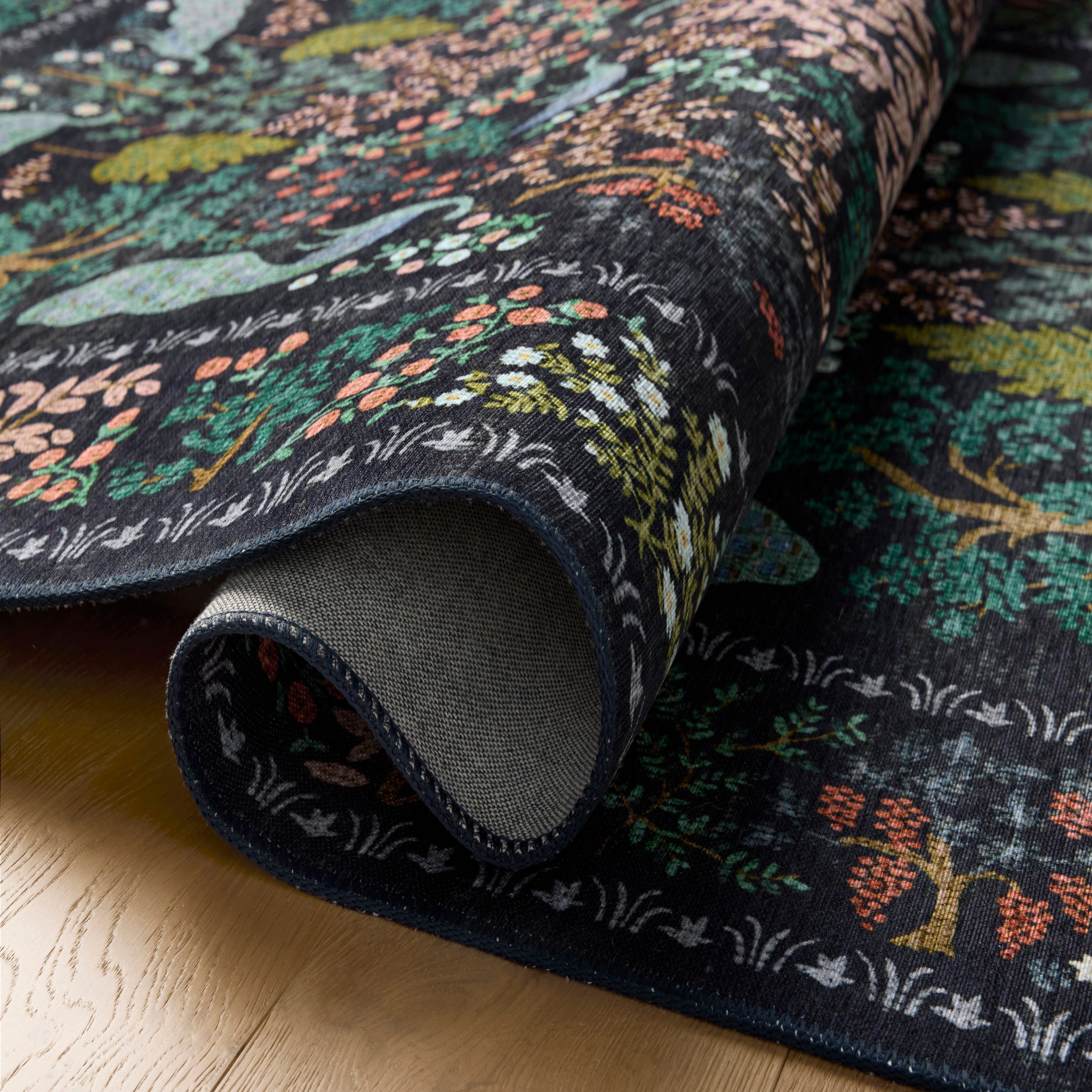 Rifle Paper Co. x Loloi Canopy Rug in Charcoal-3