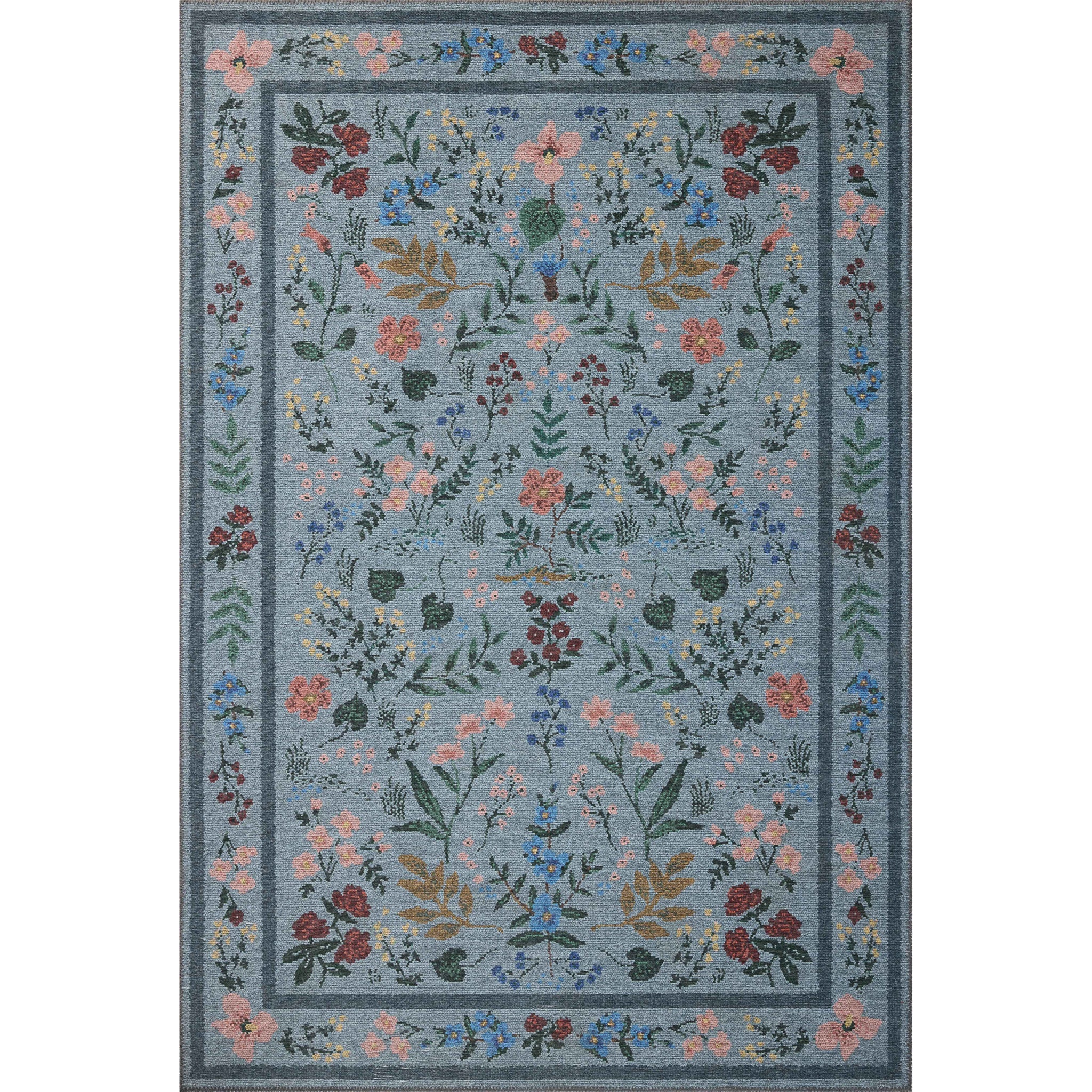Rifle Paper Co. x Loloi Wildwood Rug in Blue-1