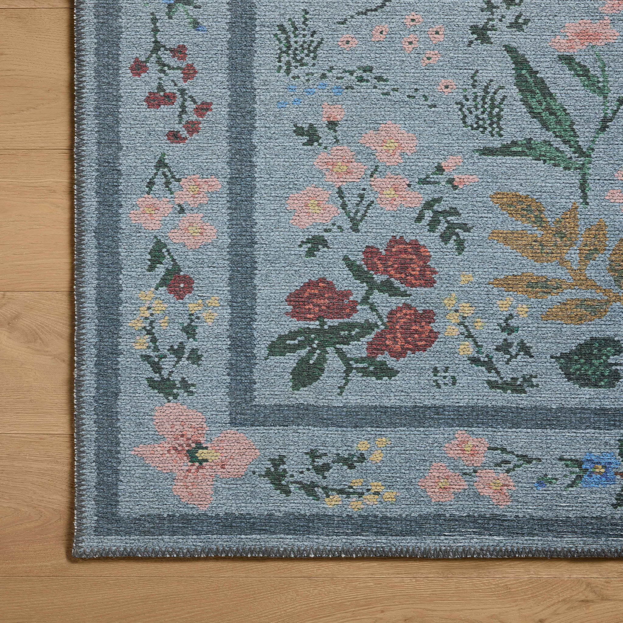 Rifle Paper Co. x Loloi Wildwood Rug in Blue-4