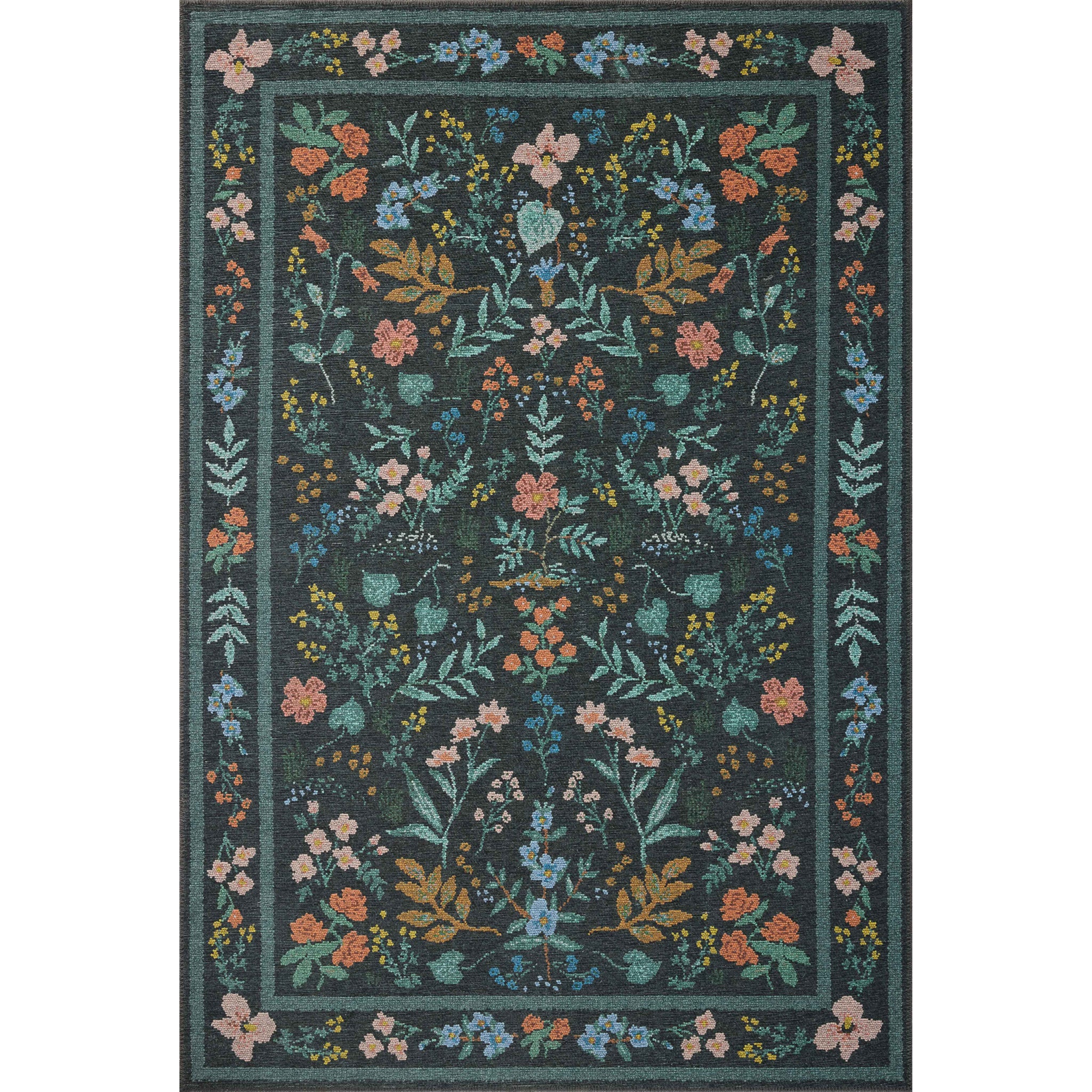 Rifle Paper Co. x Loloi Wildwood Rug in Charcoal-1