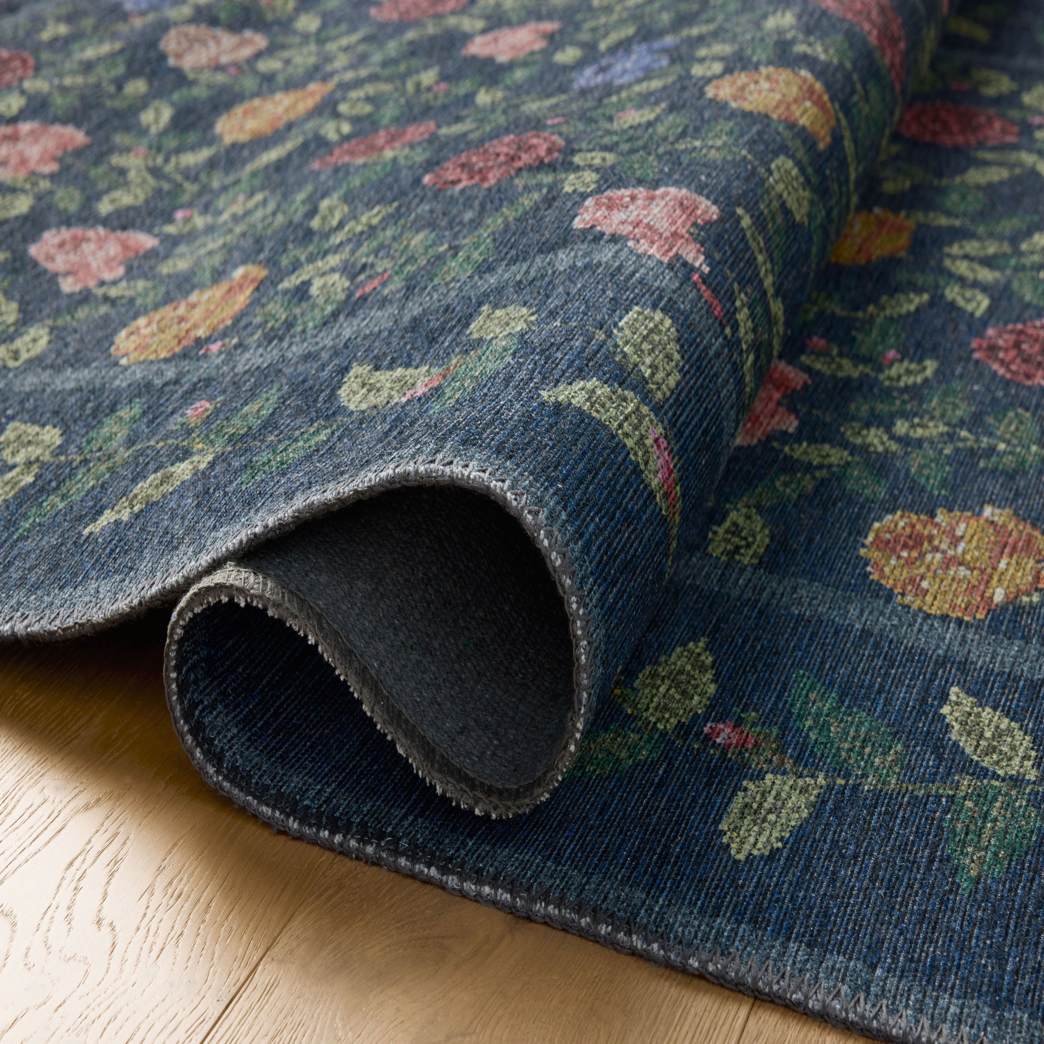 Rifle Paper Co. x Loloi Wildwood Rug in Navy-3