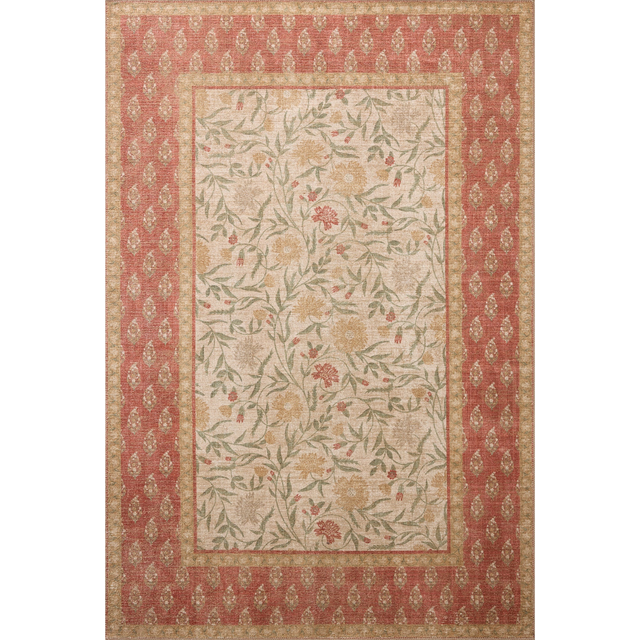 Rifle Paper Co. x Loloi Edinburgh Rug in Ivory-Spice-1