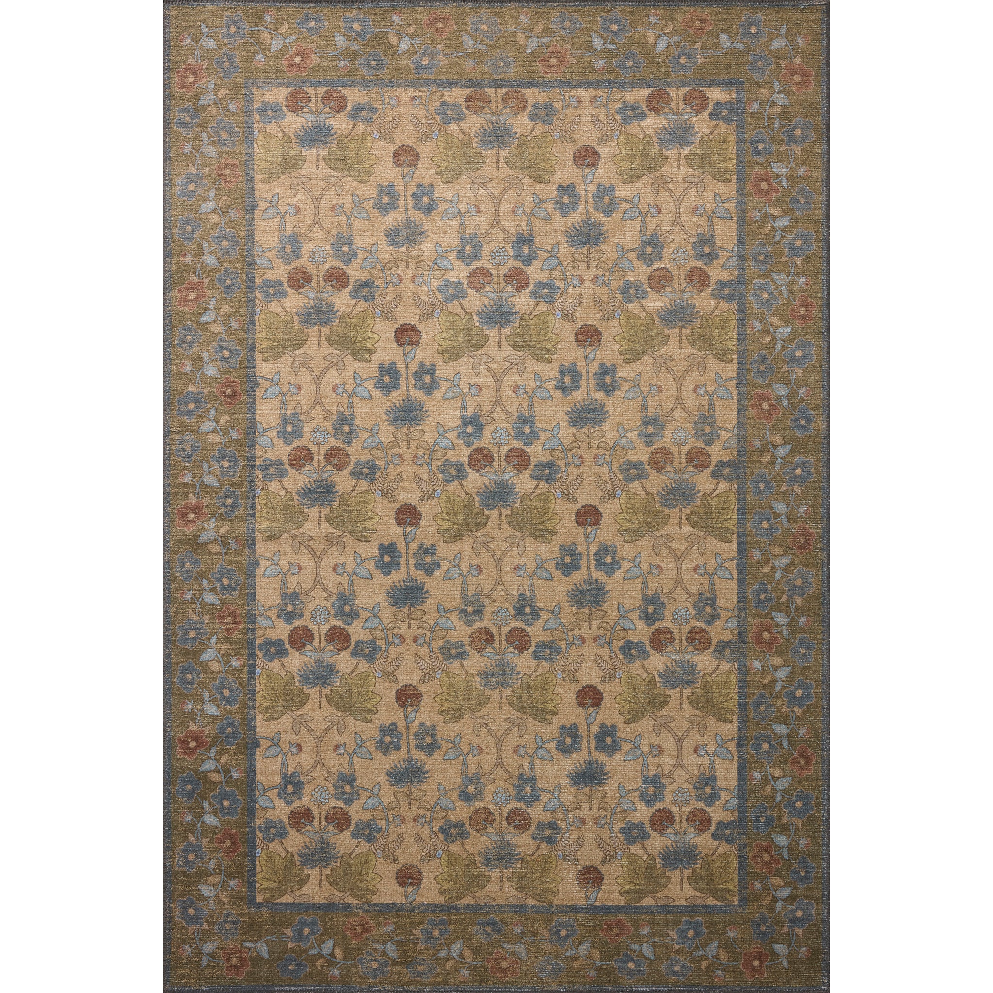 Rifle Paper Co. x Loloi Edinburgh Rug in Tan-Olive-1