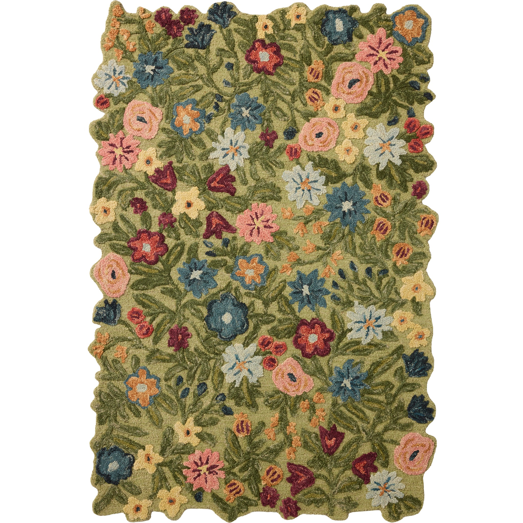 Rifle Paper Co. x Loloi Edith Rug in Green-Multi-1
