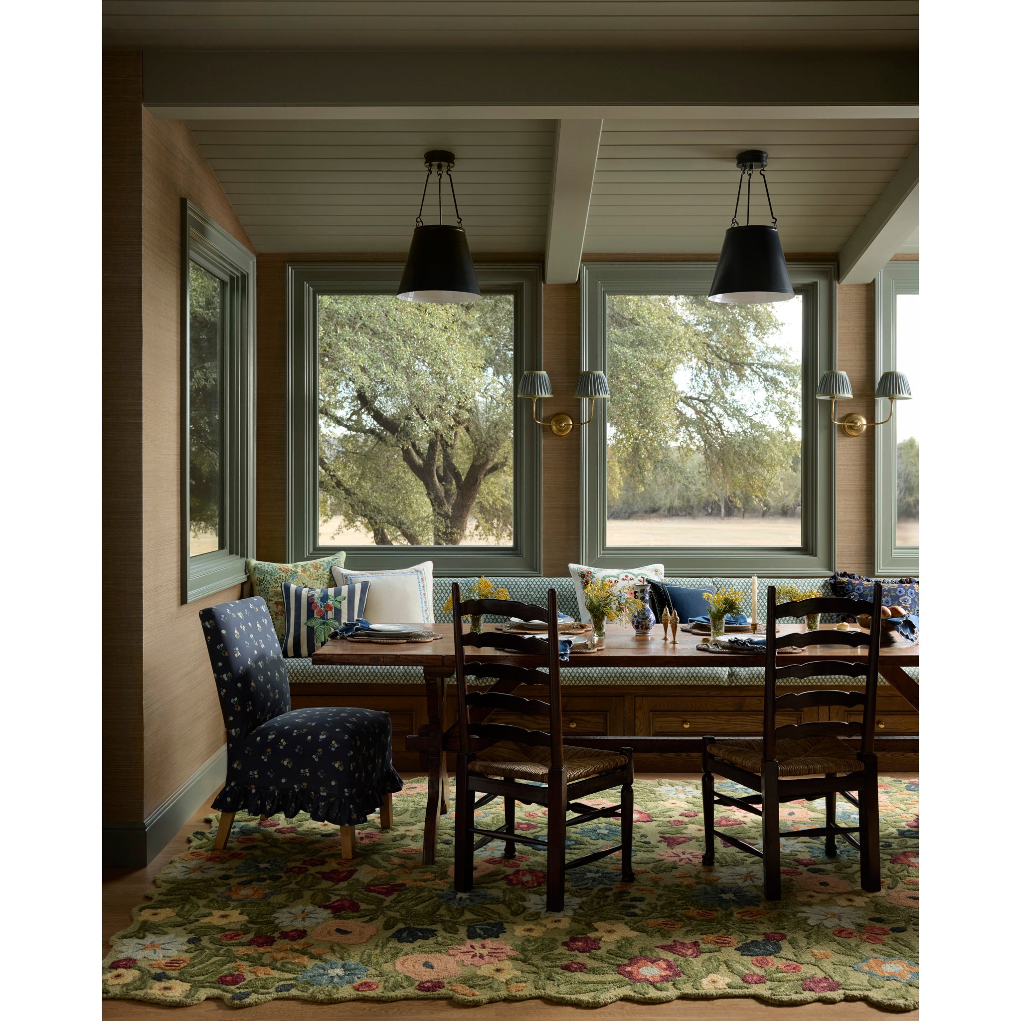 Rifle Paper Co. x Loloi Edith Rug in Green-Multi-2