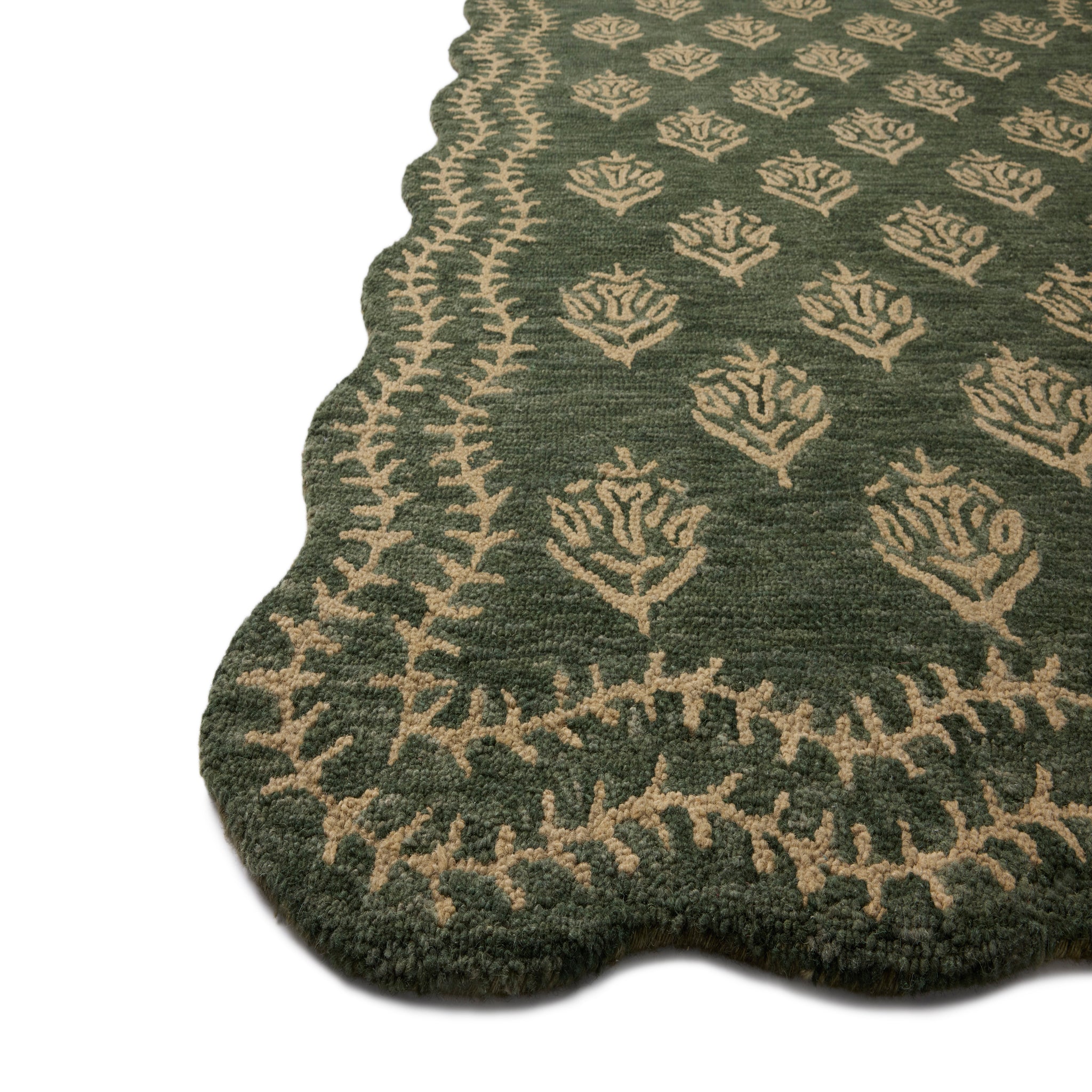 Rifle Paper Co. x Loloi Lisette Rug in Forest-Oatmeal-3