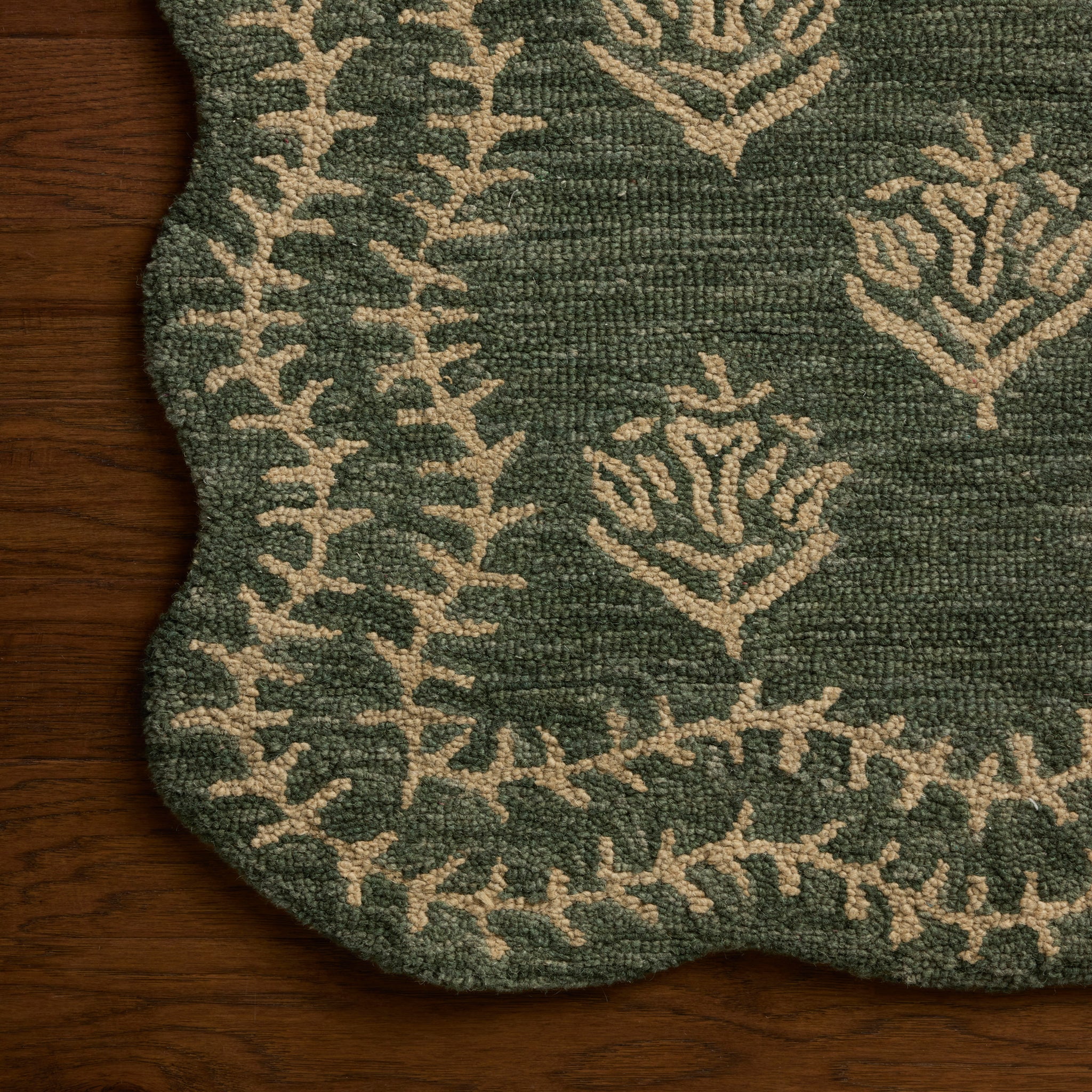 Rifle Paper Co. x Loloi Lisette Rug in Forest-Oatmeal-5