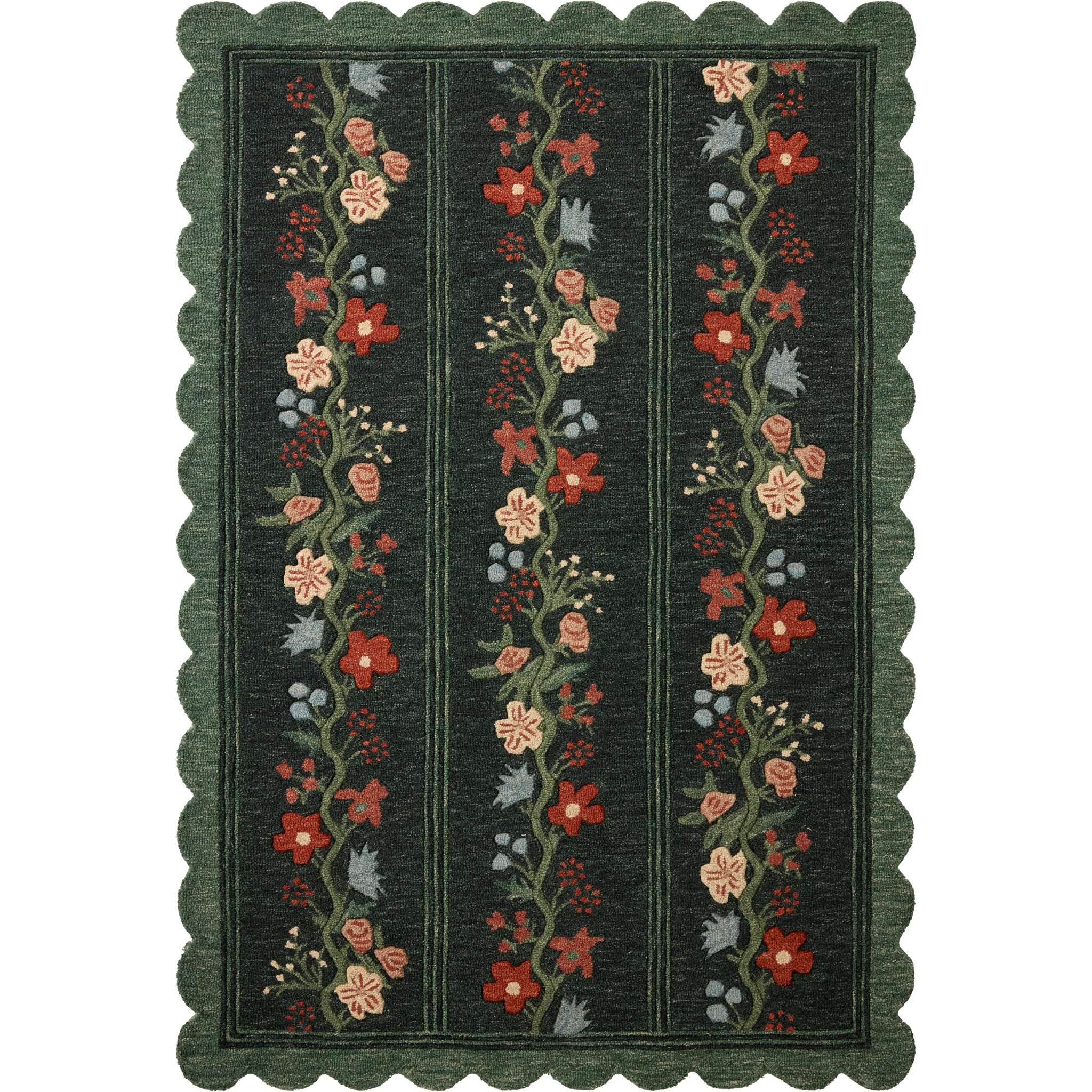 Rifle Paper Co. x Loloi Thistle Rug in Forest-Multi-1