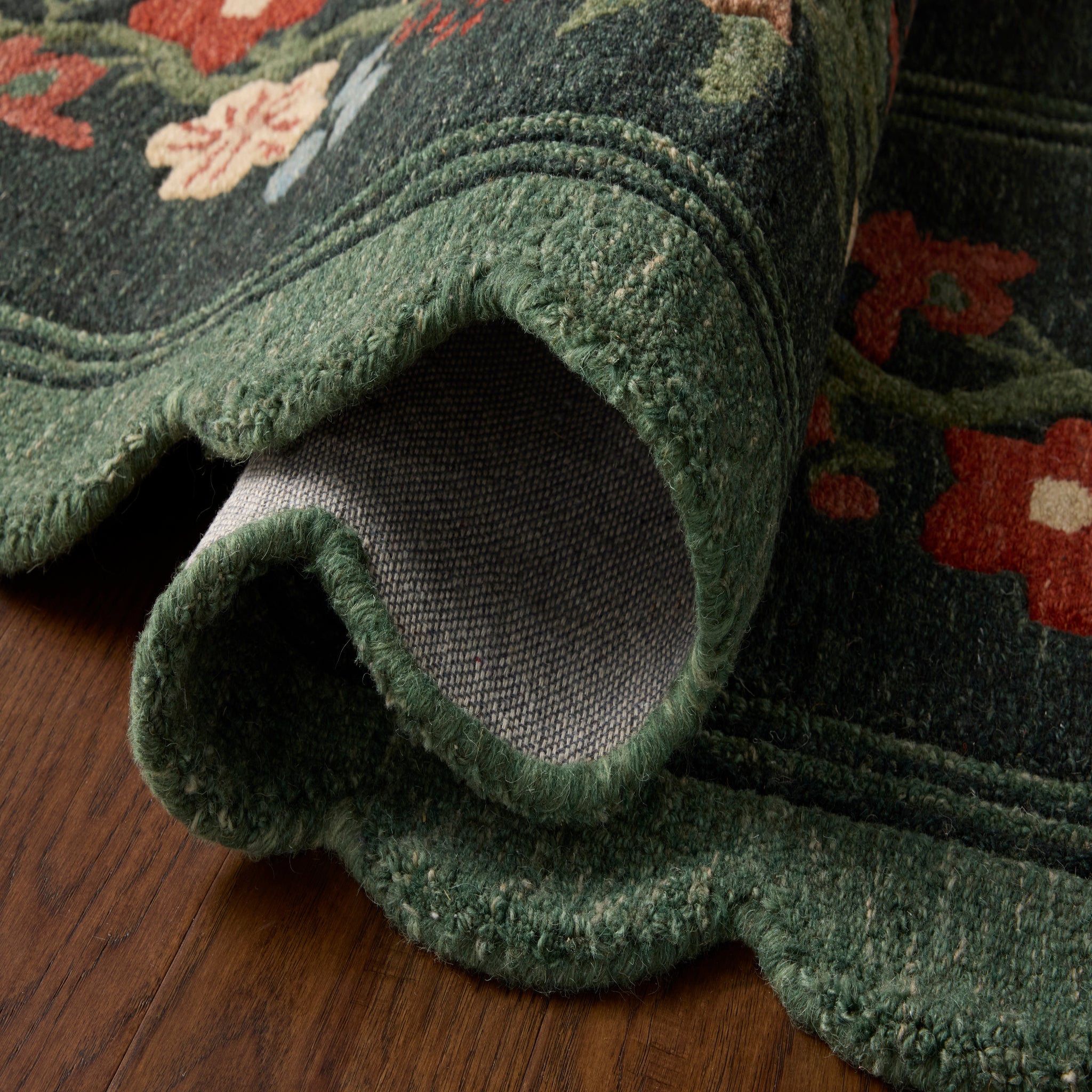 Rifle Paper Co. x Loloi Thistle Rug in Forest-Multi-4