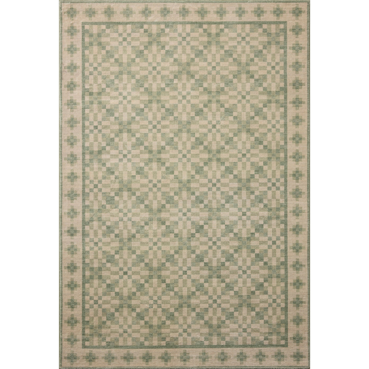 Chris Loves Julia x Loloi Bobby Rug in Beige-Green-1