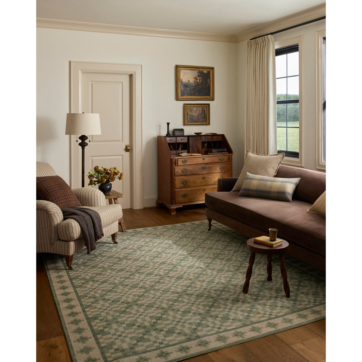 Chris Loves Julia x Loloi Bobby Rug in Beige-Green-2