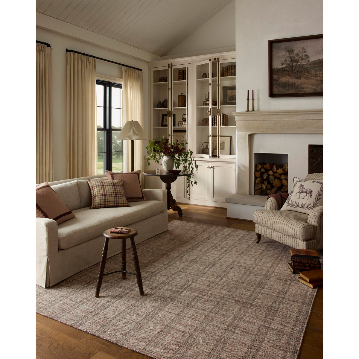 Chris Loves Julia x Loloi Eugene Rug in Chestnut-Ivory-2