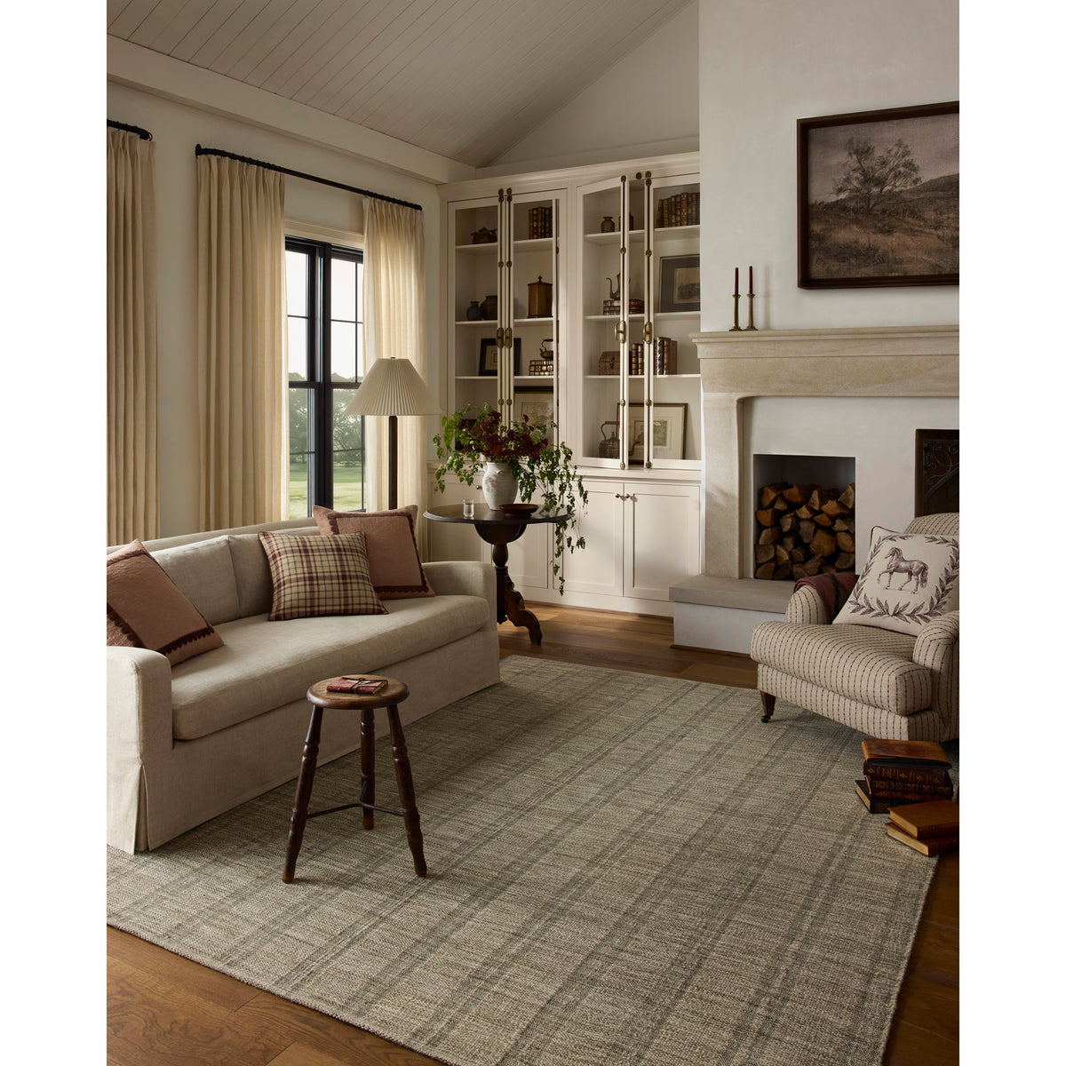 Chris Loves Julia x Loloi Eugene Rug in Herb-Ivory-2