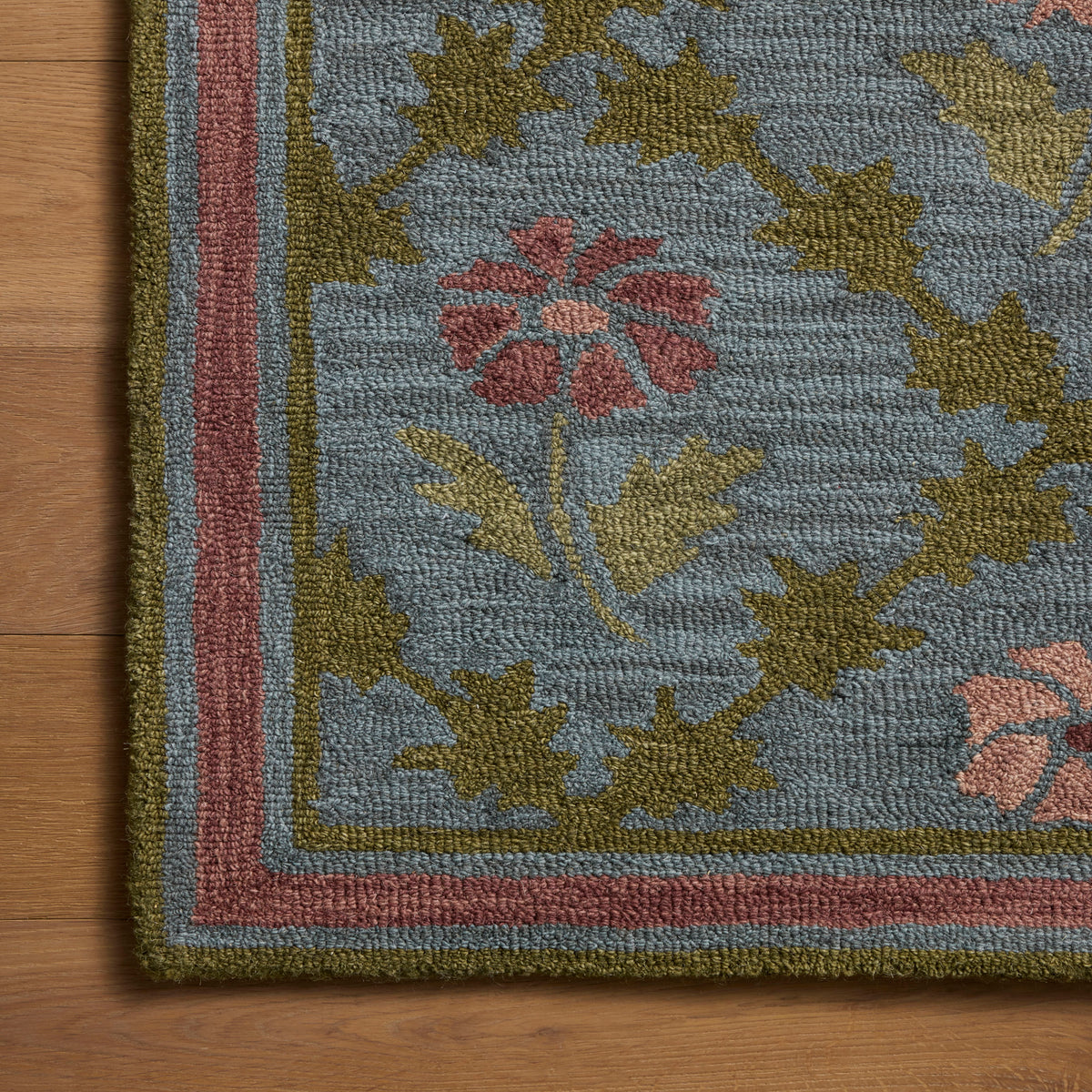 Chris Loves Julia x Loloi Norah Rug in Denim-Rose-5