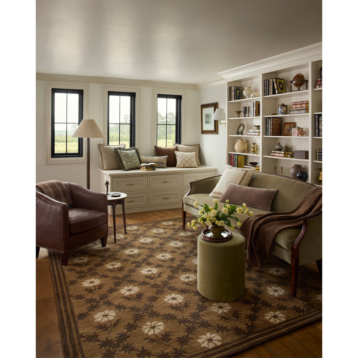 Chris Loves Julia x Loloi Norah Rug in Tan-Espresso-2