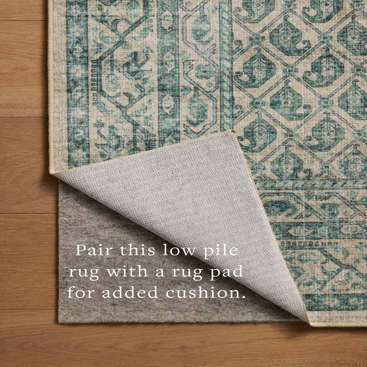 Chris Loves Julia x Loloi Ramona Rug in Bone-Teal-6