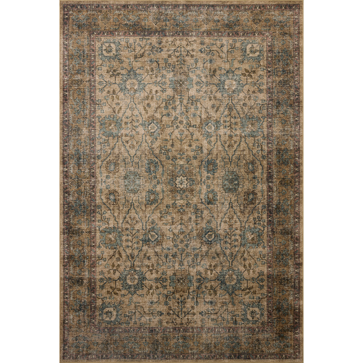 Chris Loves Julia x Loloi Ramona Rug in Khaki-Multi-1