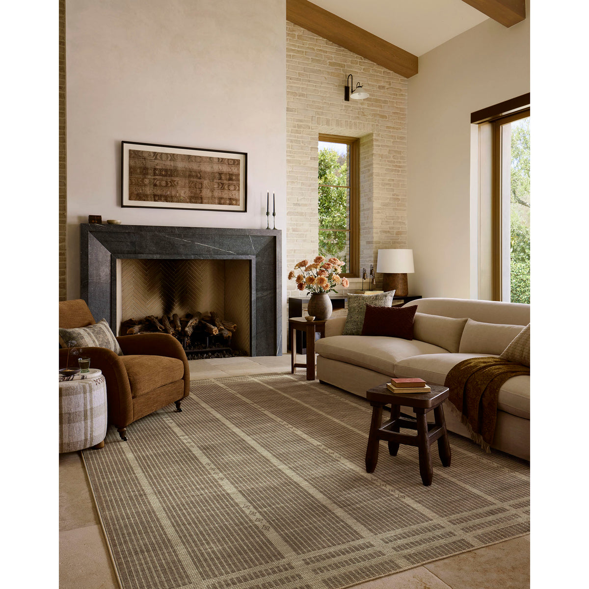 Amber Lewis x Loloi Archibald Rug in Fawn/Beige-2