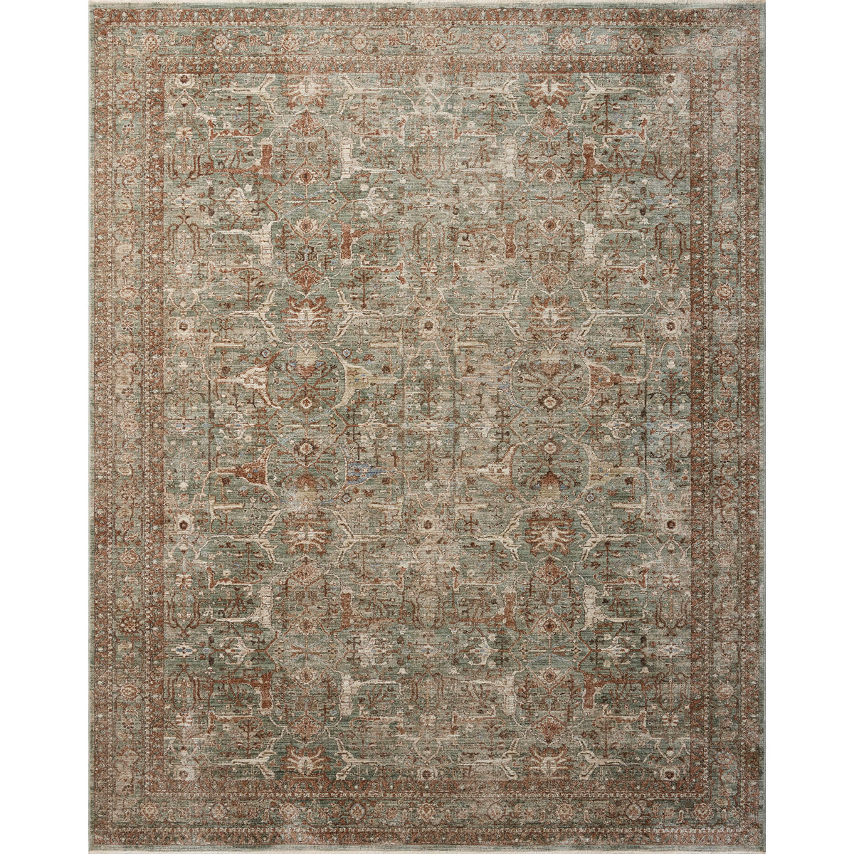 Amber Lewis x Loloi Ethel Rug in Lagoon/Brick-1