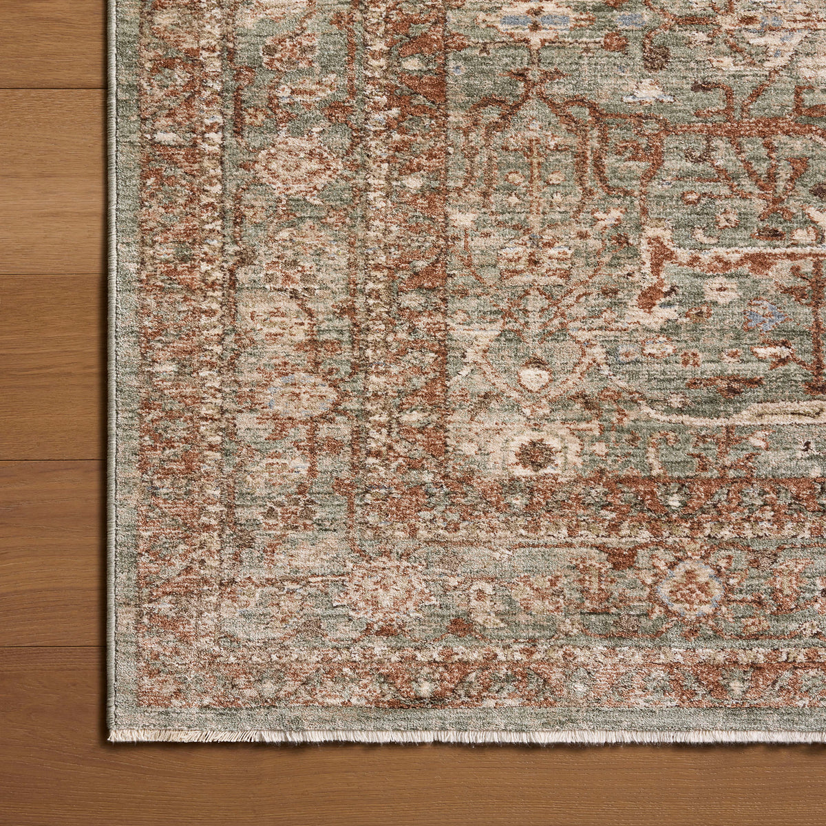 Amber Lewis x Loloi Ethel Rug in Lagoon/Brick-4
