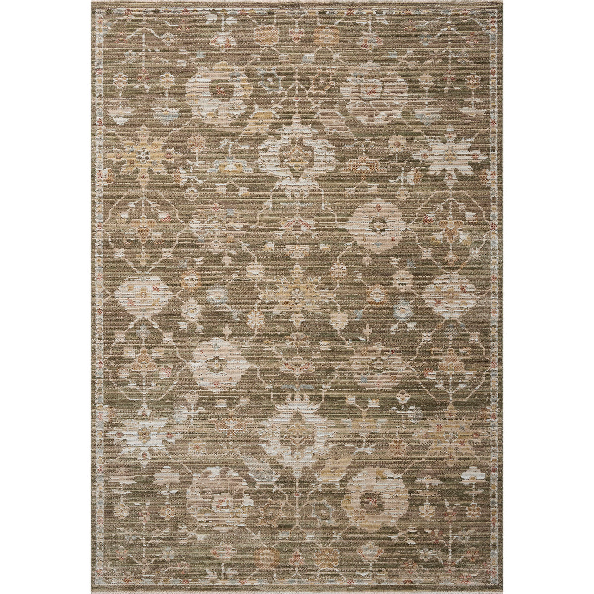 Amber Lewis x Loloi Nella Rug in Olive/Multi-1
