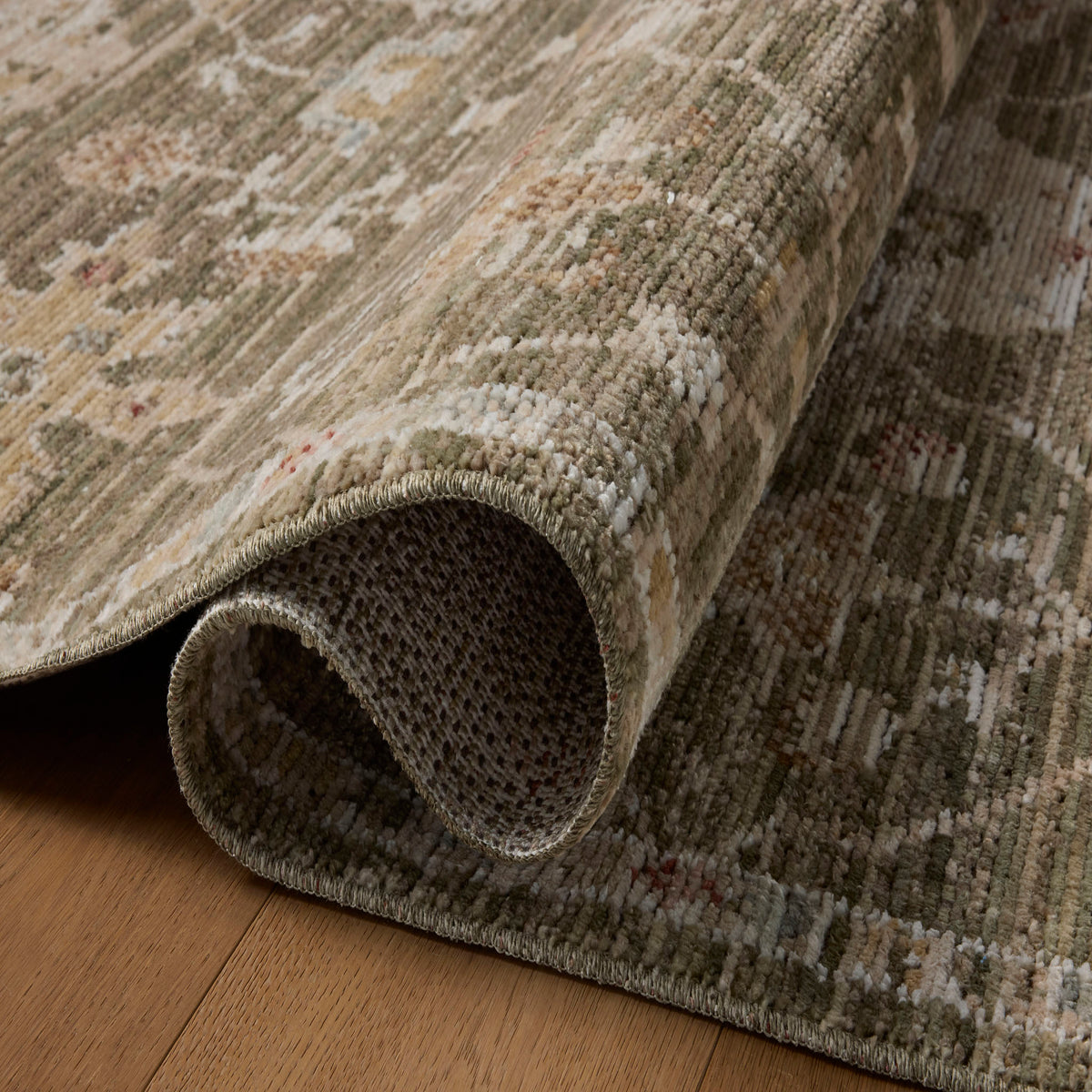 Amber Lewis x Loloi Nella Rug in Olive/Multi-3