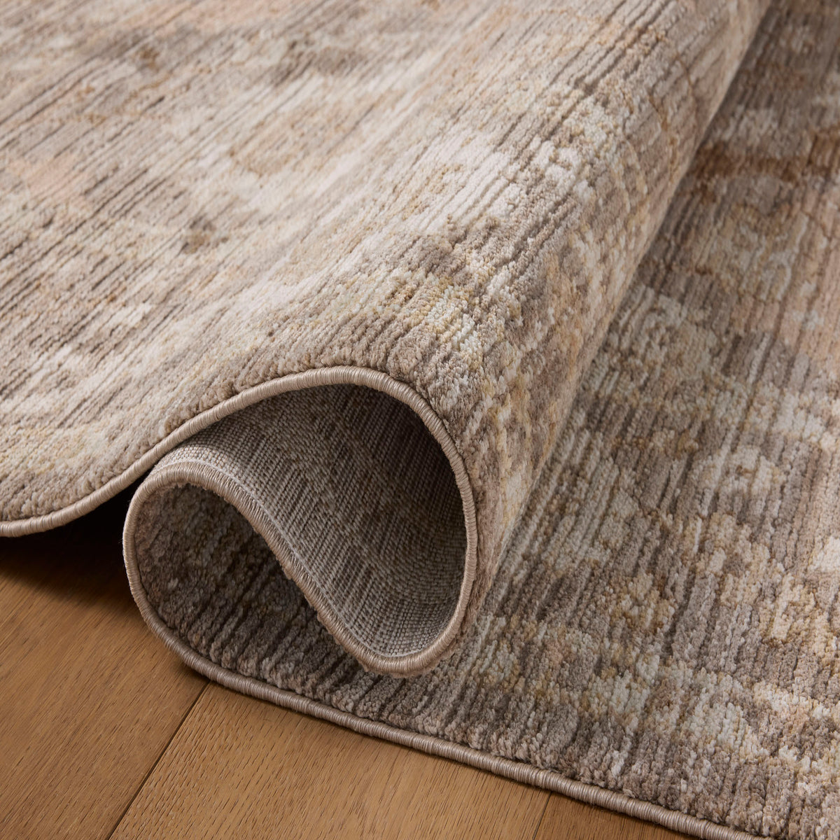 Amber Lewis x Loloi Rutherford Rug in Stone/Pebble-3