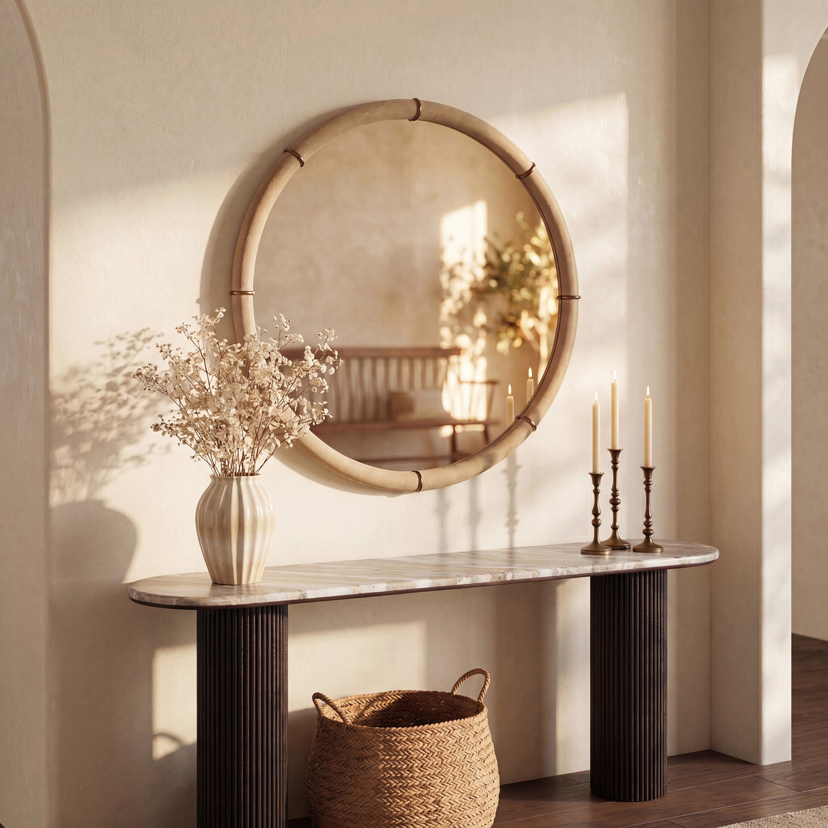 Avielle Round Wall Mirror-2