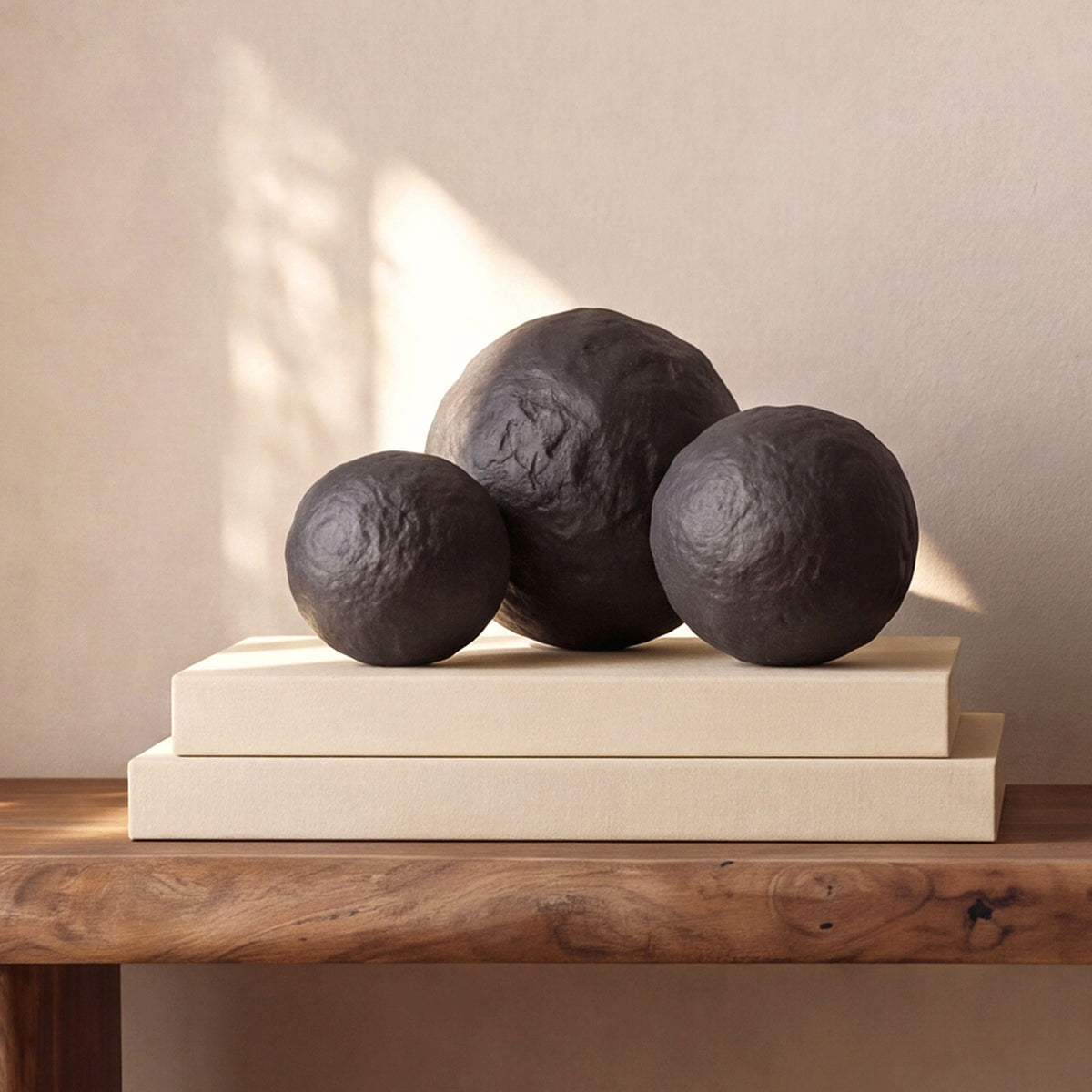 Paper Mache Spheres - Set of 3-2
