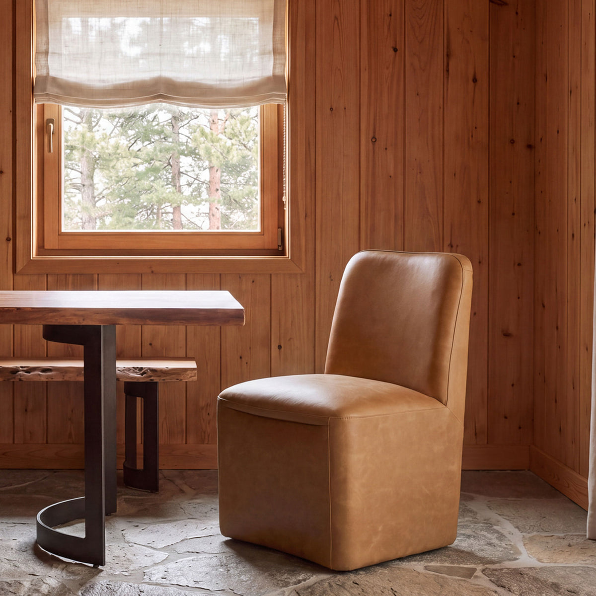 Bennett Rolling Dining Chair - Set of Two-2