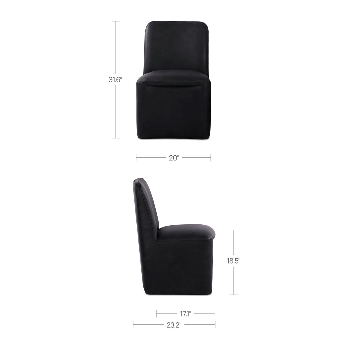 Bennett Rolling Dining Chair - Set of Two-41