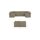 Fiona Slipcover Dining Banquette U-Shape 121 Inch-16