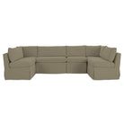 Fiona Slipcover Dining Banquette U-Shape 121 Inch-8