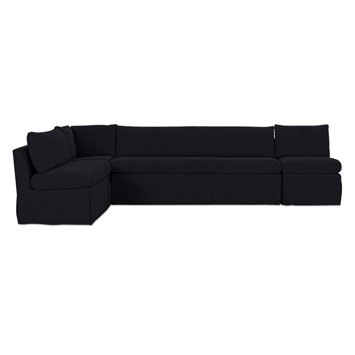 Fiona Slipcover Dining Banquette L-Shape 125.5 Inch-11
