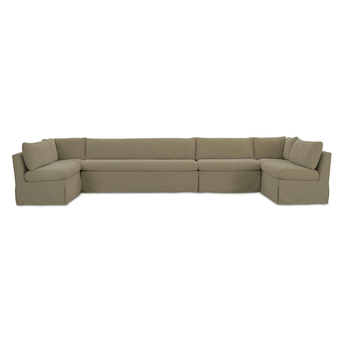 Fiona Slipcover Dining Banquette U-Shape 168 Inch-1