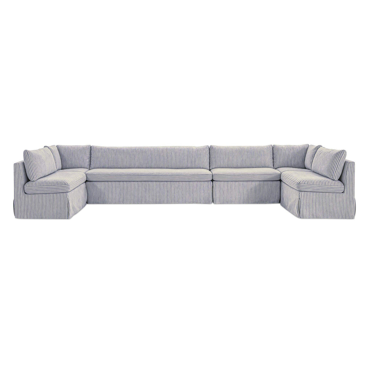 Fiona Slipcover Dining Banquette U-Shape 168 Inch-10