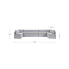 Fiona Slipcover Dining Banquette U-Shape 168 Inch-16