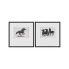 Zwarte Paarden Framed Artwork-1