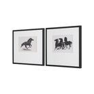 Zwarte Paarden Framed Artwork-6