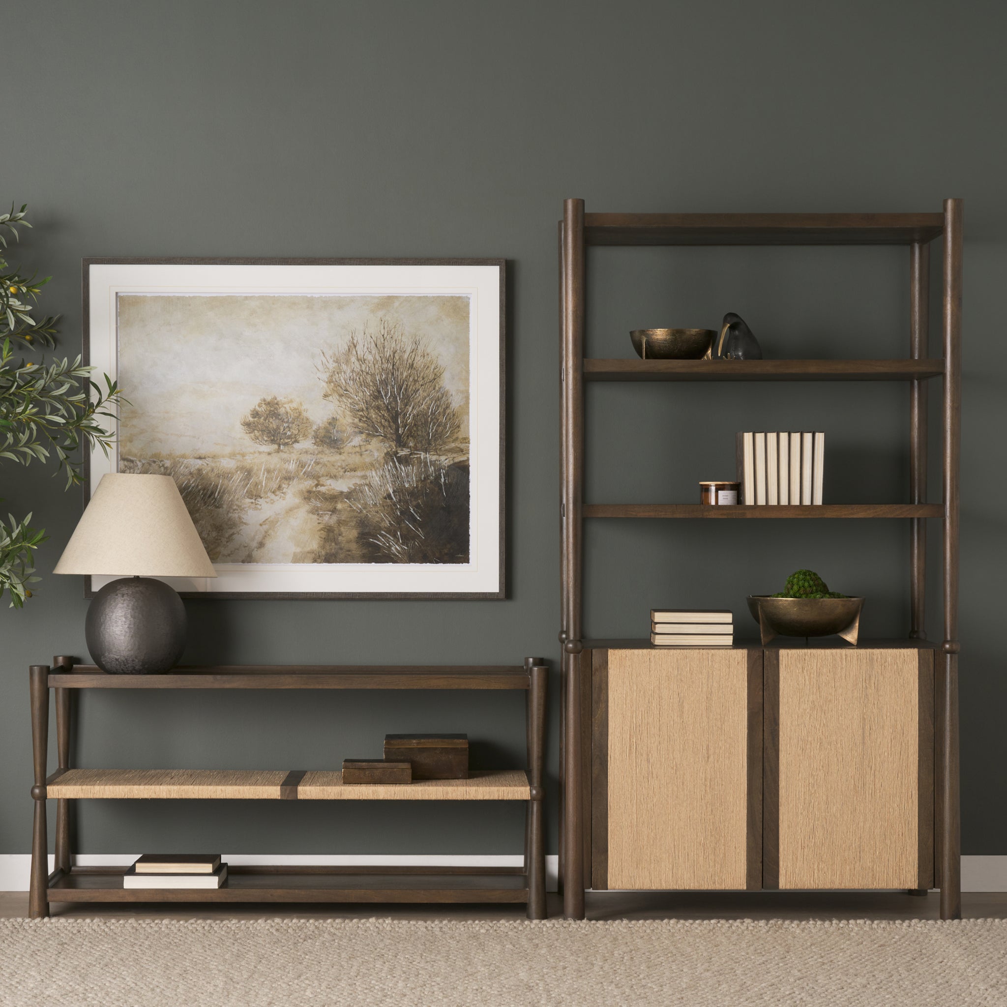 Bondi 2 Door Open Shelving Unit-2