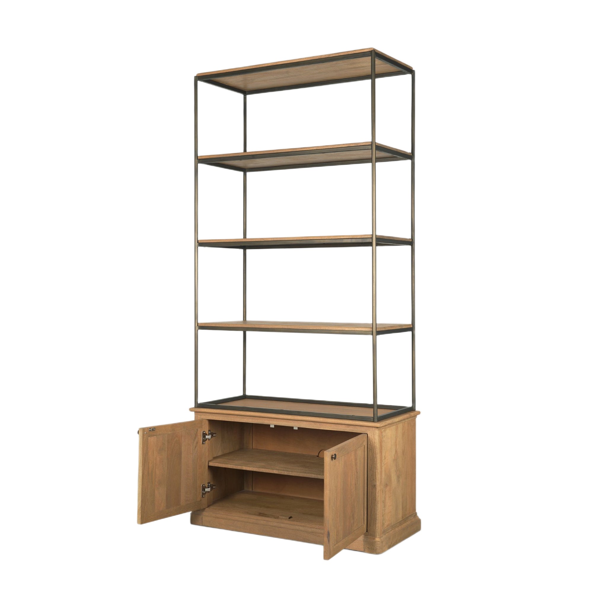 Baron 2-Door Open Shelving Unit-6