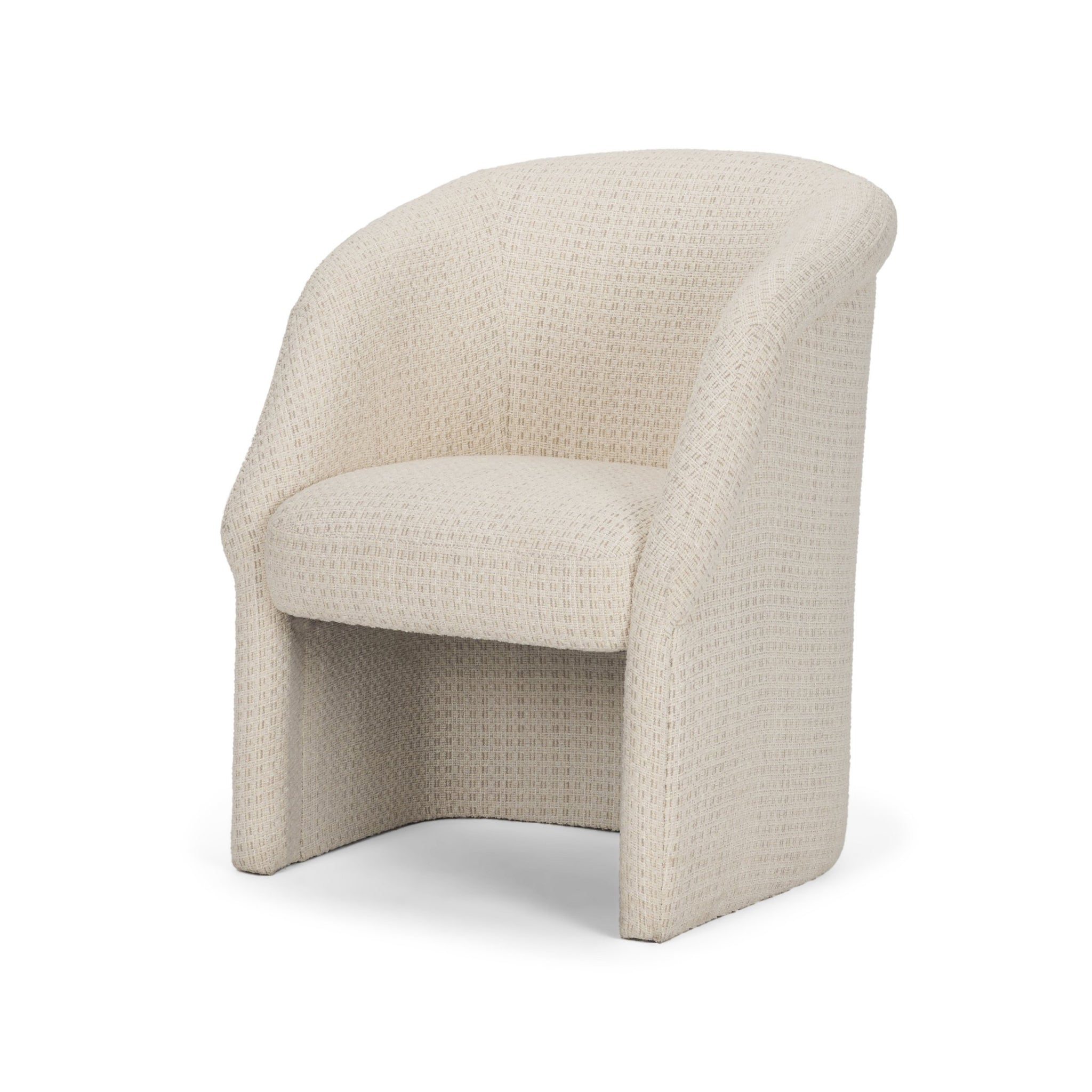 Curtis Half-Moon Base Dining Armchair-4