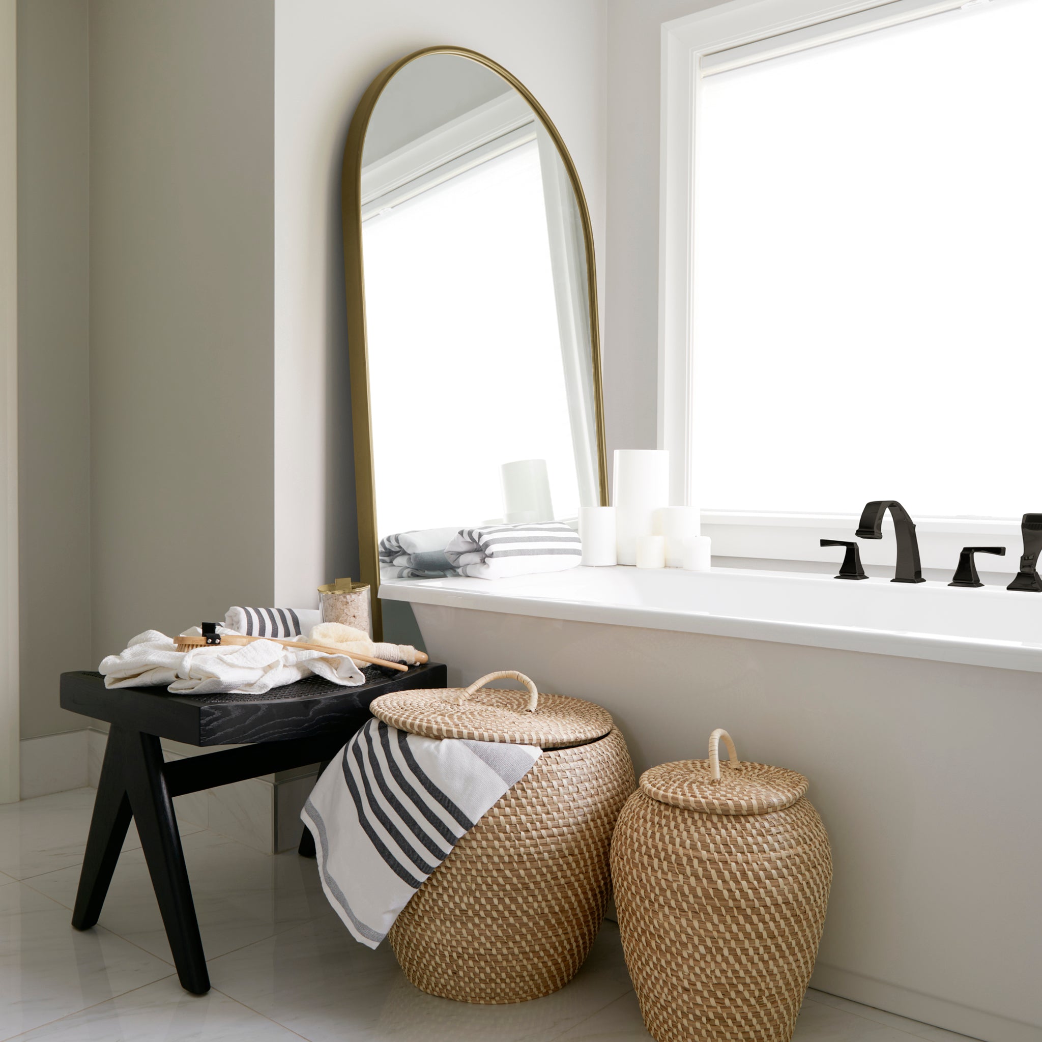 Sadie Rounded Arch Floor Mirror-2