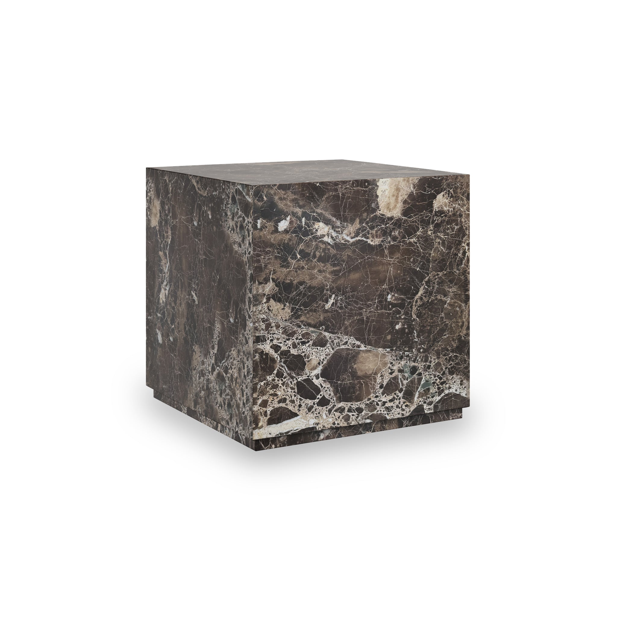 Laros end table in natural wood with sculptural silhouette, modern accent table for living room or seating area