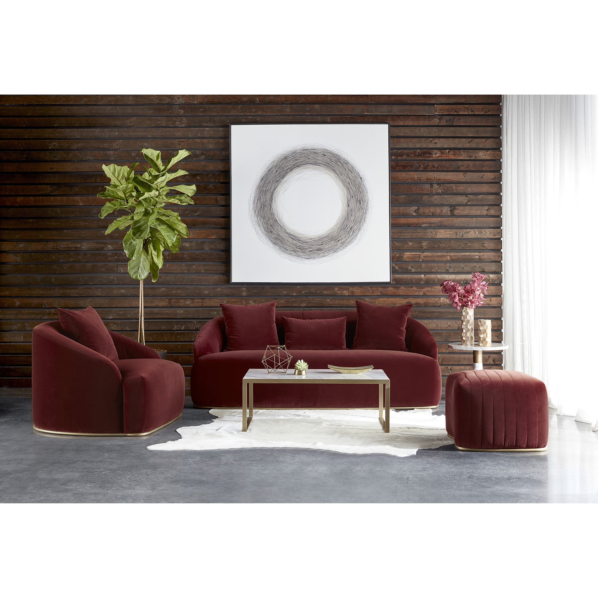 Astrid Armchair in Merlot-1