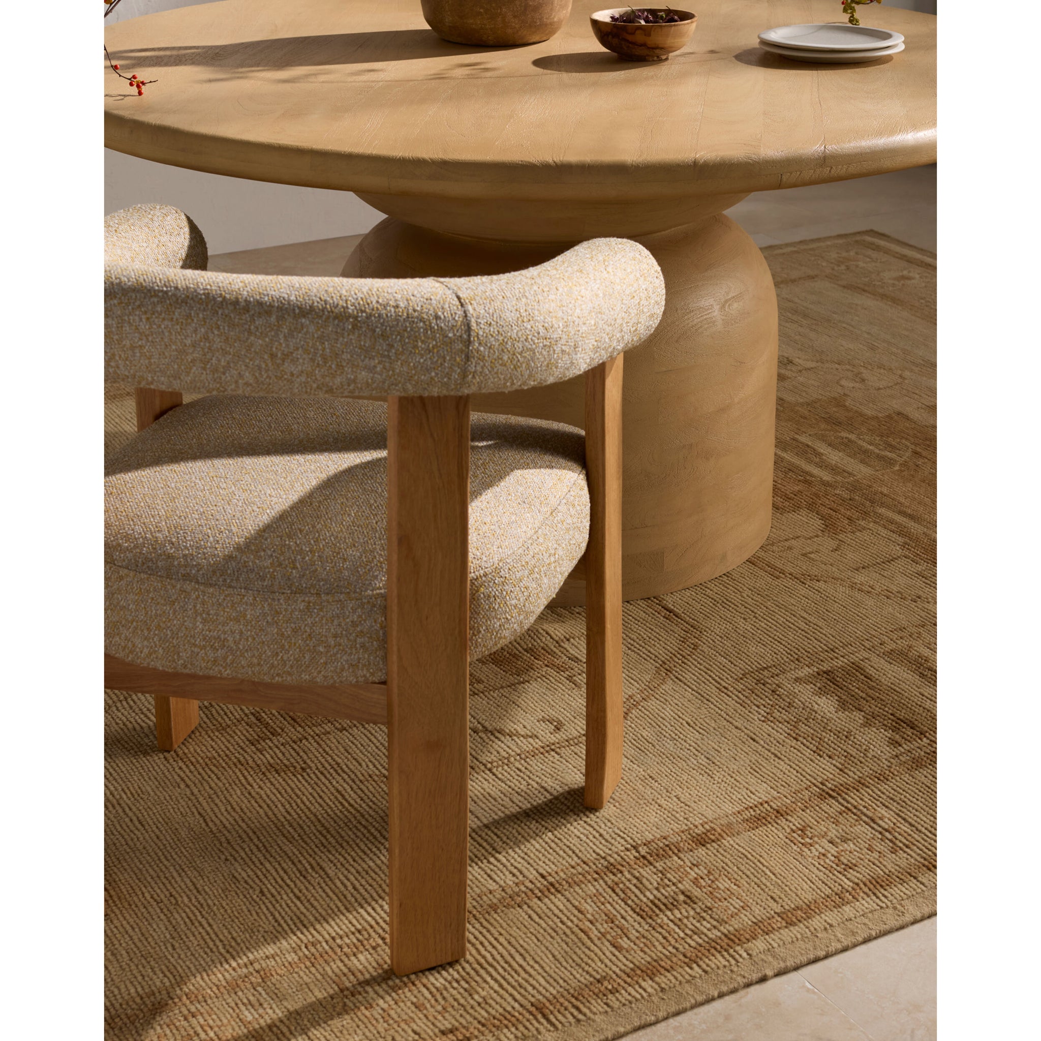 Besni Wool Rug in Beige-2