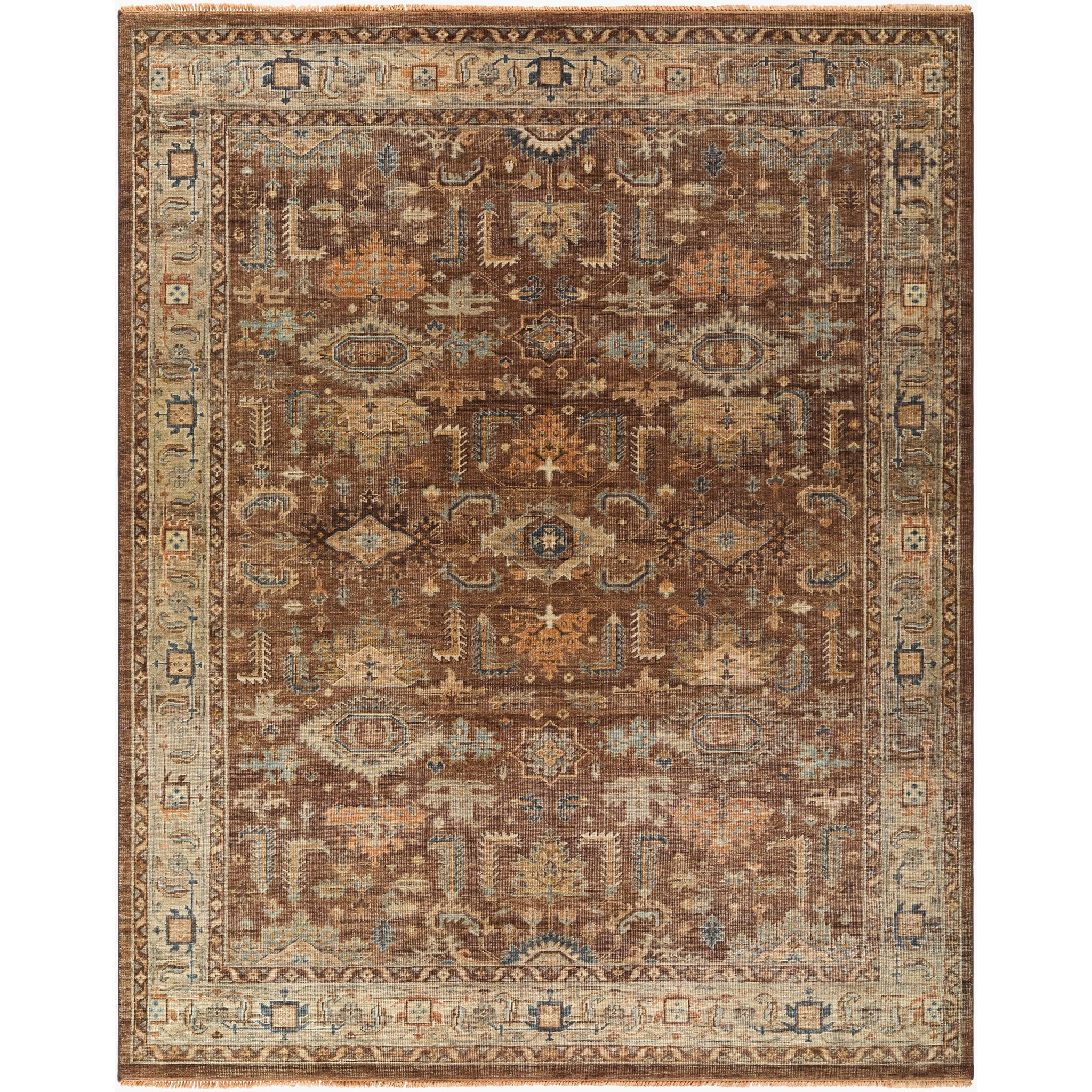 Bijar Wool Rug in Brown-1