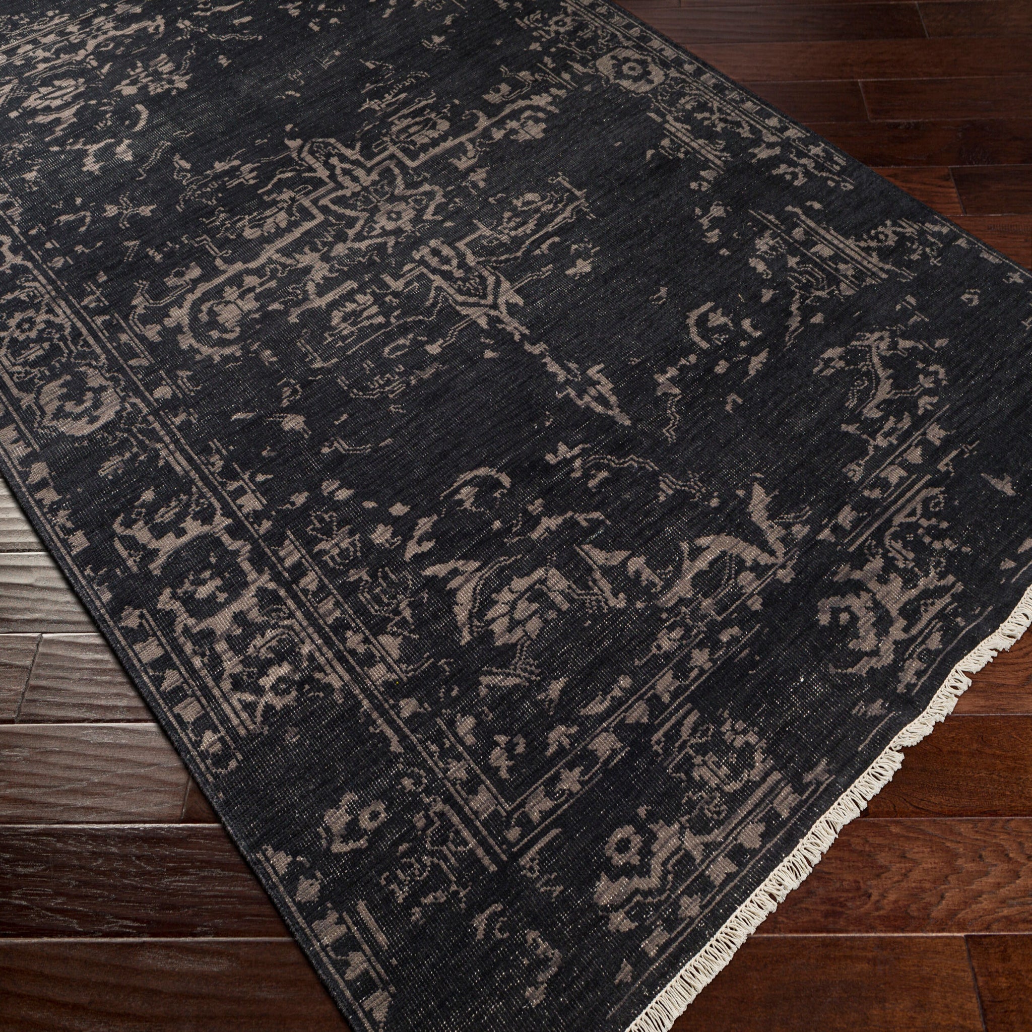 Festival Wool Rug in Black-2